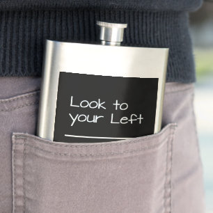 SlipperyJoe's look left funny stark white arrow pl Flask