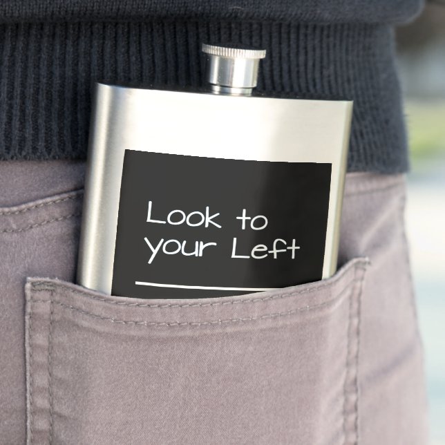 SlipperyJoe's look left funny stark white arrow pl Flask (In Situ)