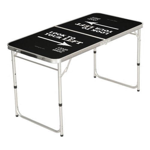 SlipperyJoe's look to your left thick geometric ce Beer Pong Table
