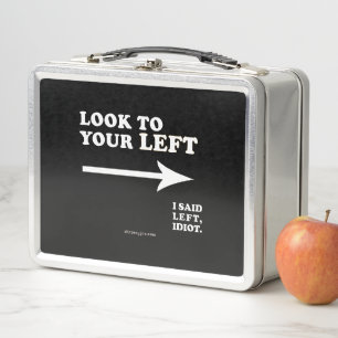 SlipperyJoe's look to your left thick geometric ce Metal Lunch Box