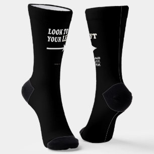 SlipperyJoe's look to your left thick geometric ce Socks