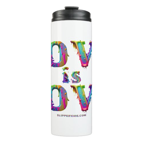 SlipperyJoes love is love spray paint gay pride c Thermal Tumbler