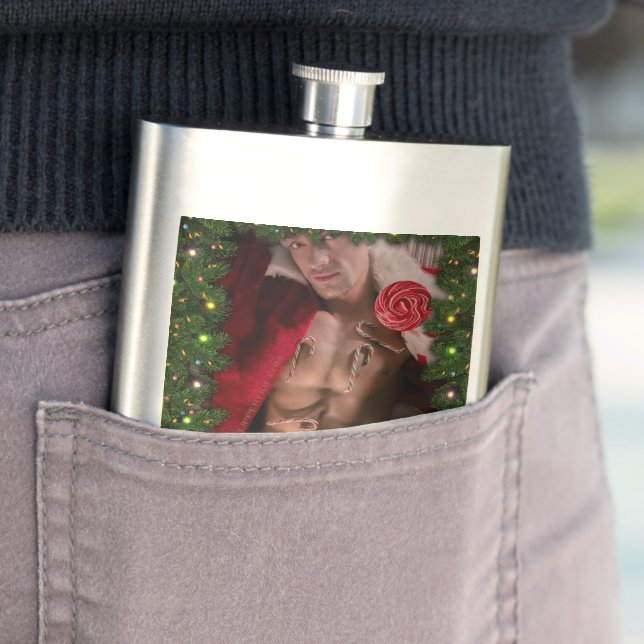 SlipperyJoe's male chest six pack stomach bare tor Flask (In Situ)