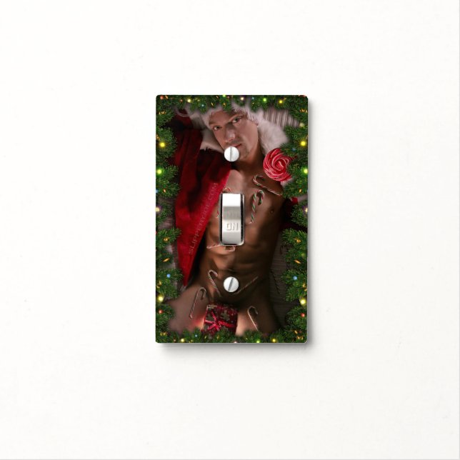 SlipperyJoe's male chest six pack stomach bare tor Light Switch Cover (In Situ)