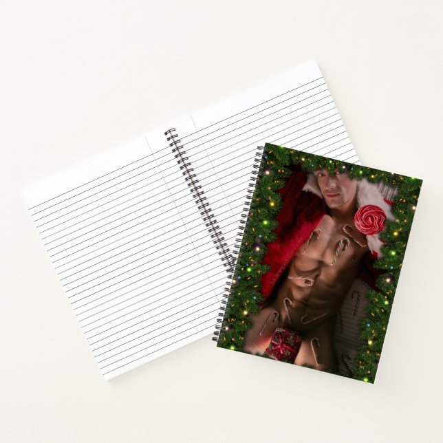 SlipperyJoe's male chest six pack stomach bare tor Notebook (Inside)