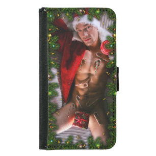 SlipperyJoe's male chest six pack stomach bare tor Samsung Galaxy S5 Wallet Case