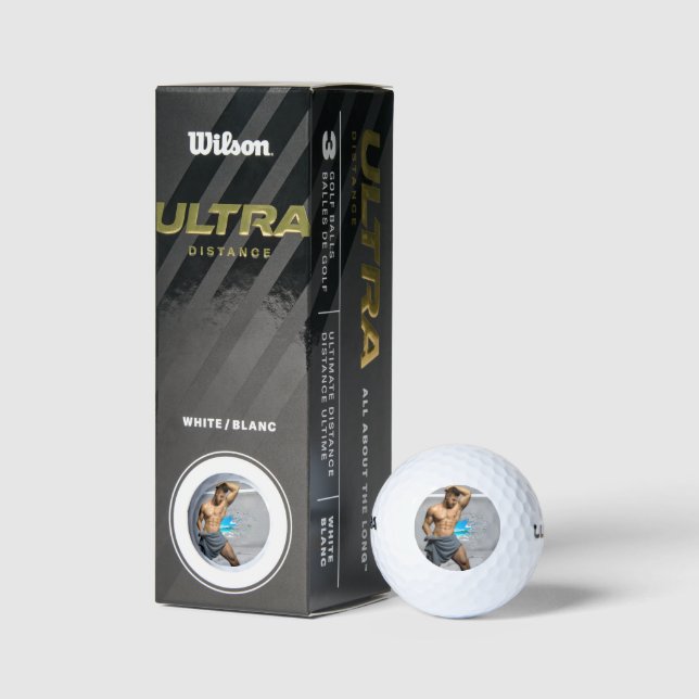 SlipperyJoe's Man towel broken white brick wall ba Golf Balls (Packaging)