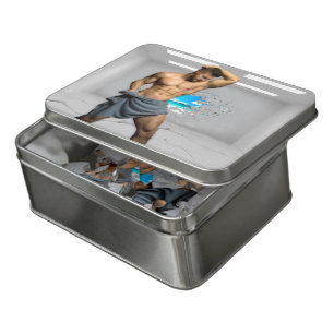 SlipperyJoe's Man towel broken white brick wall ba Jigsaw Puzzle