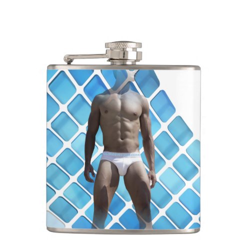 SlipperyJoes Man underwear 6_pack chest abs male  Flask