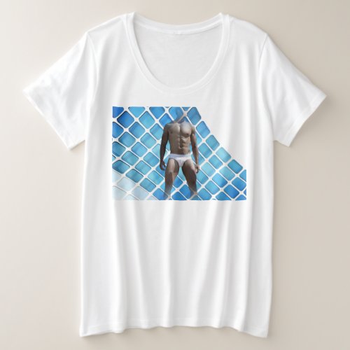 SlipperyJoes Man underwear 6_pack chest abs male  Plus Size T_Shirt