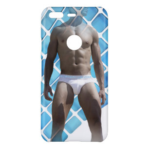 SlipperyJoe's Man underwear 6-pack chest abs male  Uncommon Google Pixel Case