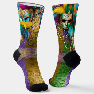 SlipperyJoe's Mardi Gras Bead Necklaces doubloons  Socks