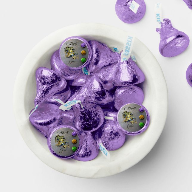 SlipperyJoe's Mardi Gras celebration decorative Ve Hershey®'s Kisses® (Assorted)