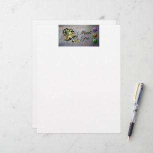SlipperyJoe's Mardi Gras celebration decorative Ve Letterhead