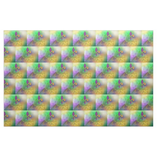 SlipperyJoe's Mardi Gras festival glittery fleur-d Fabric
