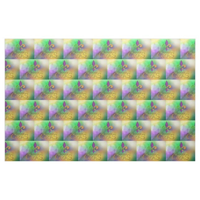 SlipperyJoe's Mardi Gras festival glittery fleur-d Fabric (Yard)