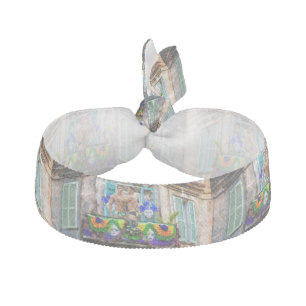 SlipperyJoe's Mardi Gras masks beads decorations s Elastic Hair Tie