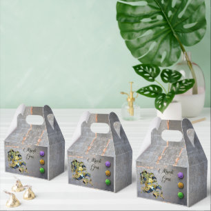 SlipperyJoe's Mardi Gras masquerade mask purple ye Favor Boxes