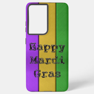 SlipperyJoe's Mardi Gras purple gold green metal s Samsung Galaxy S21 Ultra Case