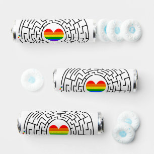 SlipperyJoe's maze encircles rainbow heart arrow m Breath Savers® Mints