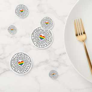 SlipperyJoe's maze encircles rainbow heart arrow m Confetti