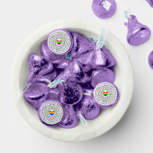 SlipperyJoe's maze encircles rainbow heart arrow m Hershey®'s Kisses®
