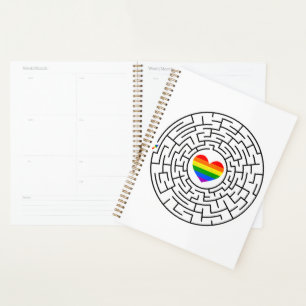 SlipperyJoe's maze encircles rainbow heart arrow m Planner