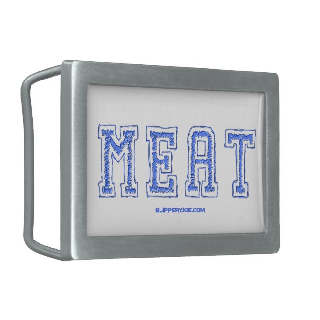 SlipperyJoe's meat rawness toughness uneven highli Belt Buckle (Front Left)