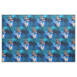SlipperyJoe's menacing clown Happy Halloween red b Fabric