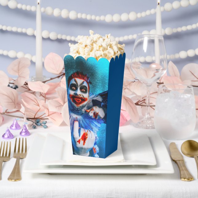SlipperyJoe's menacing clown Happy Halloween red b Favor Boxes (Wedding)