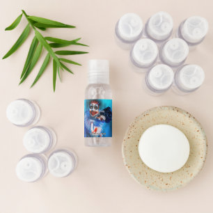 SlipperyJoe's menacing clown Happy Halloween red b Hand Sanitizer