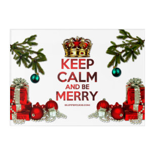 SlipperyJoe's Merry Christmas artistic tree orname Acrylic Print