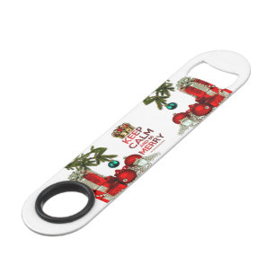 SlipperyJoe's Merry Christmas artistic tree orname Bar Key