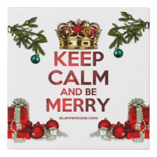 SlipperyJoe's Merry Christmas artistic tree orname Faux Canvas Print