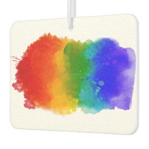 SlipperyJoe's modern pride splatter energy and col Air Freshener