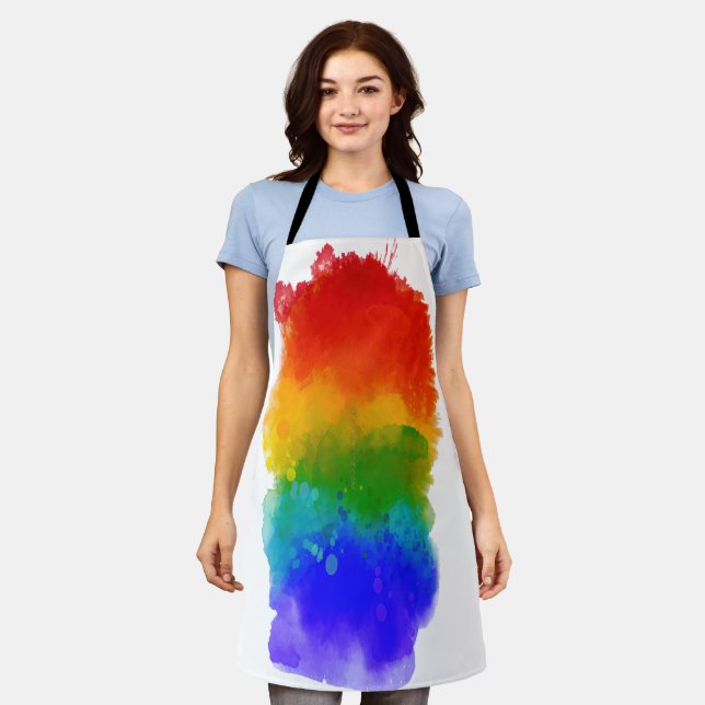 SlipperyJoe's modern pride splatter energy and col Apron (Worn)
