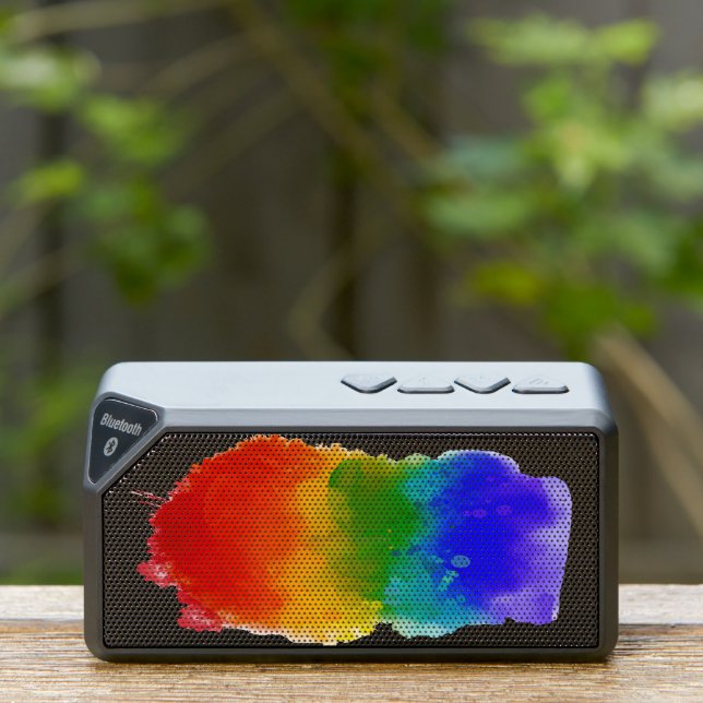 SlipperyJoe's modern pride splatter energy and col Bluetooth Speaker (Insitu(Outdoor))