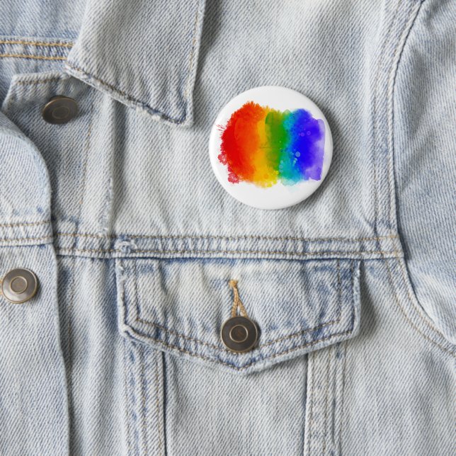 SlipperyJoe's modern pride splatter energy and col Button (In Situ)