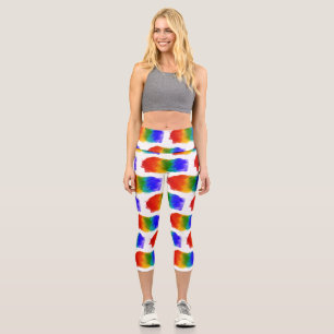 SlipperyJoe's modern pride splatter energy and col Capri Leggings