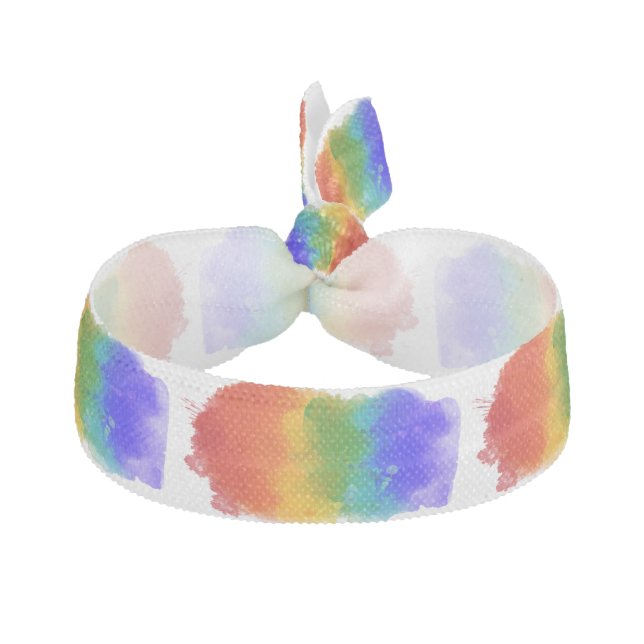 SlipperyJoe's modern pride splatter energy and col Elastic Hair Tie (Front)