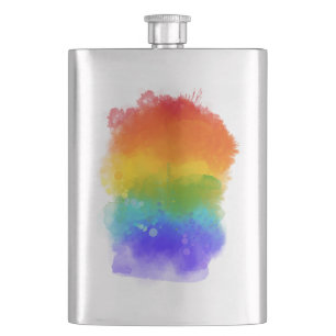 SlipperyJoe's modern pride splatter energy and col Flask