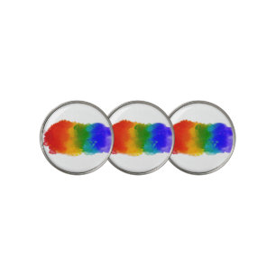 SlipperyJoe's modern pride splatter energy and col Golf Ball Marker