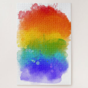 SlipperyJoe's modern pride splatter energy and col Jigsaw Puzzle