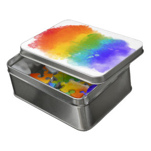 SlipperyJoe's modern pride splatter energy and col Jigsaw Puzzle