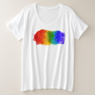 SlipperyJoe's modern pride splatter energy and col Plus Size T-Shirt