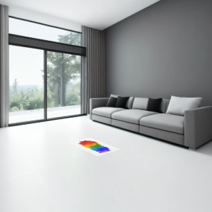 SlipperyJoe's modern pride splatter energy and col Rug