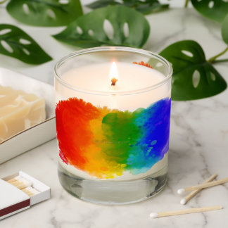 SlipperyJoe's modern pride splatter energy and col Scented Candle