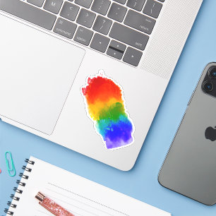 SlipperyJoe's modern pride splatter energy and col Sticker