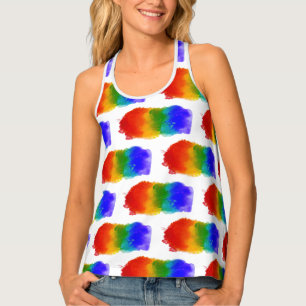 SlipperyJoe's modern pride splatter energy and col Tank Top