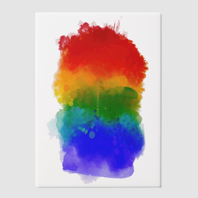 SlipperyJoe's modern pride splatter energy and col Vellum Invitations (Front)
